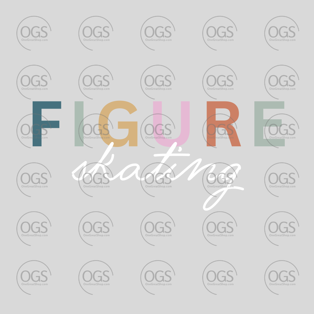 Figure Skating Design Vintage Colors