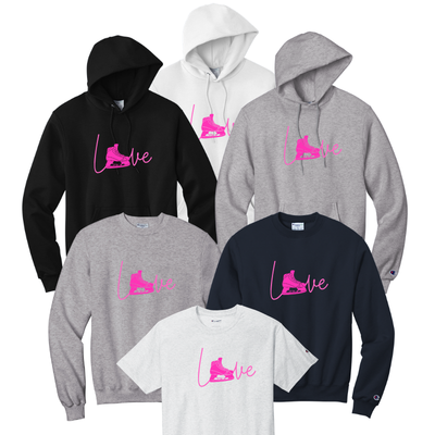 Hockey Design Love Skate in Pink