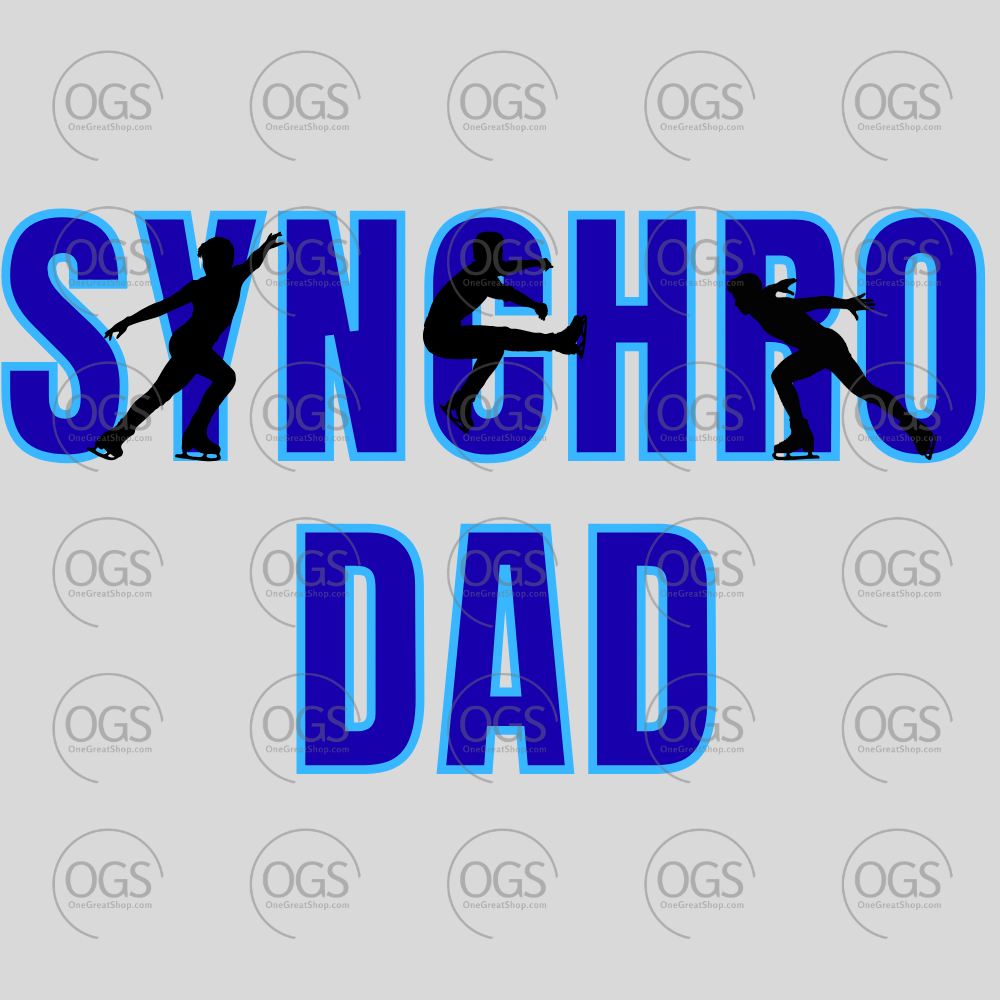 Synchronized Skating Design Synchro Dad in Blue with Male Elements.