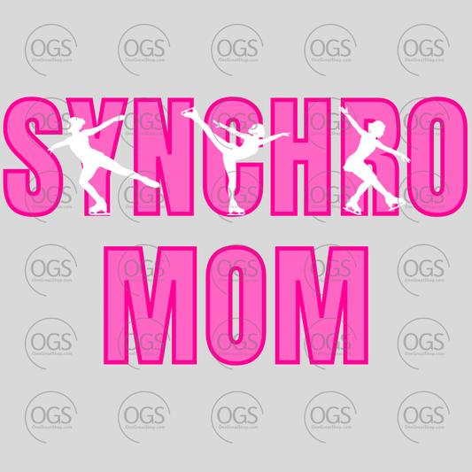 Synchronized Skating Design Synchro Mom with Female Elements in Pink.