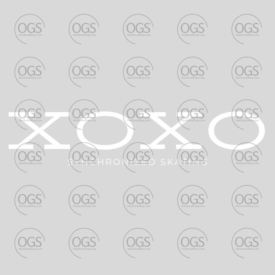 Pattern of 'OGS' logo with 'XOXO' text on a gray background
