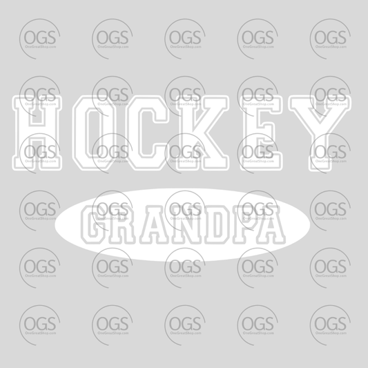 hockey grandma shirt design in white