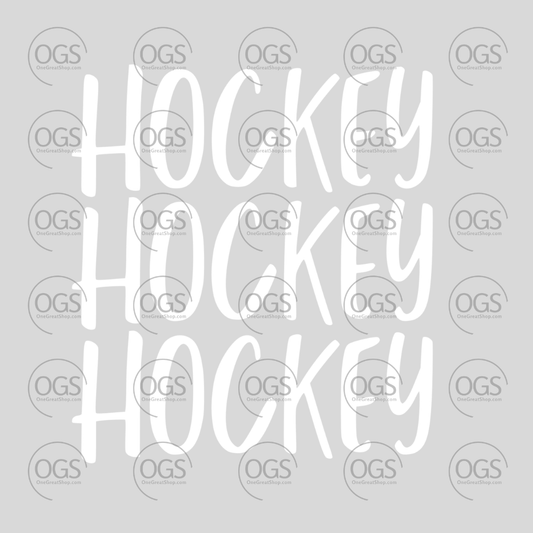 Hockey Design Hockey Repeated 3 Times