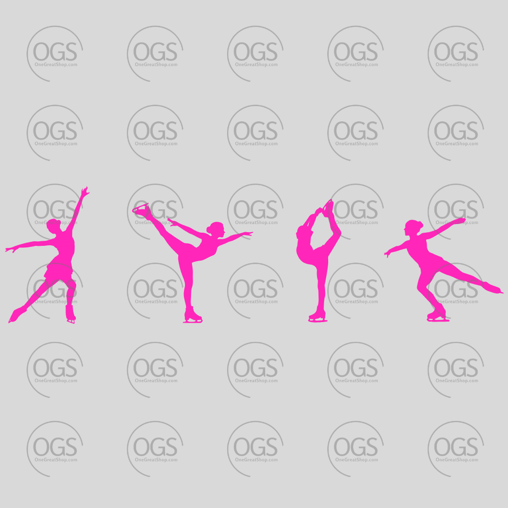 Pink silhouette of a dancer on a gray background with 'OGS' logo.