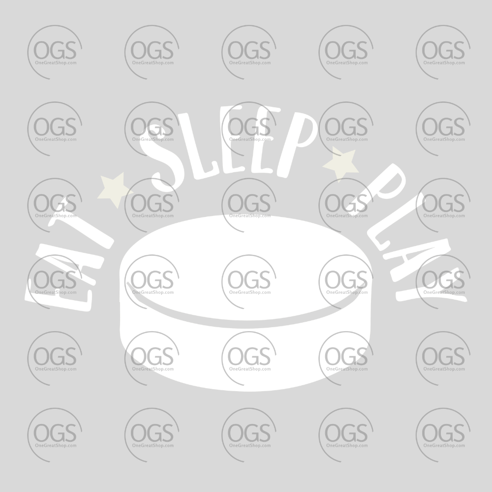 White sleep play mat with text on a gray background with OGS branding.
