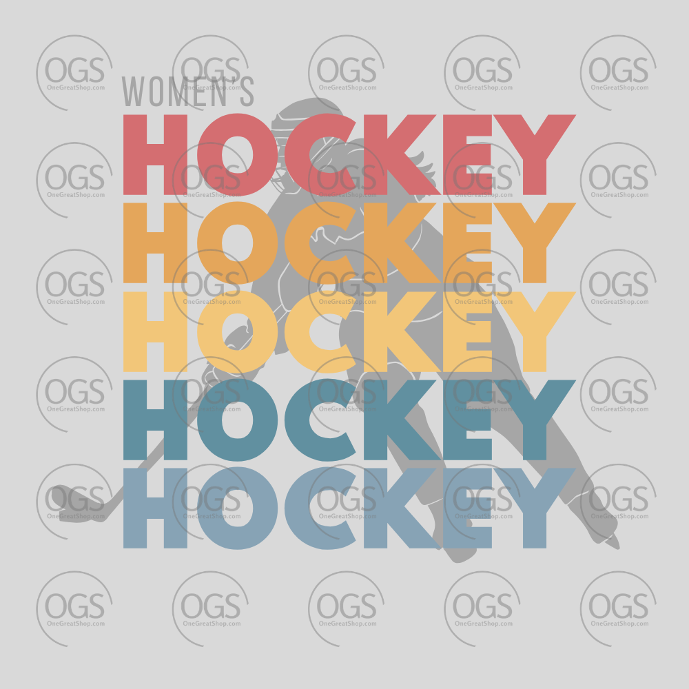 Hockey Design Women's Hockey Repeat Vintage Colors