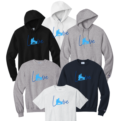 Hockey Design Love Skate in Blue
