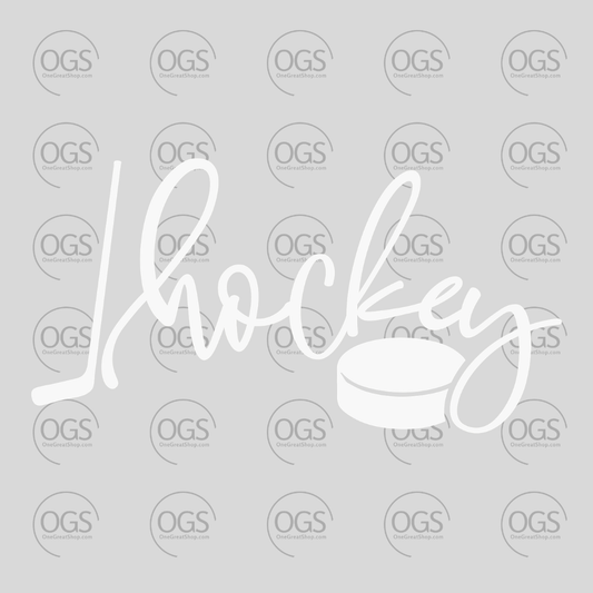 Hockey Design with Puck and Stick