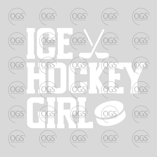 Hockey Design Ice Hockey Girl