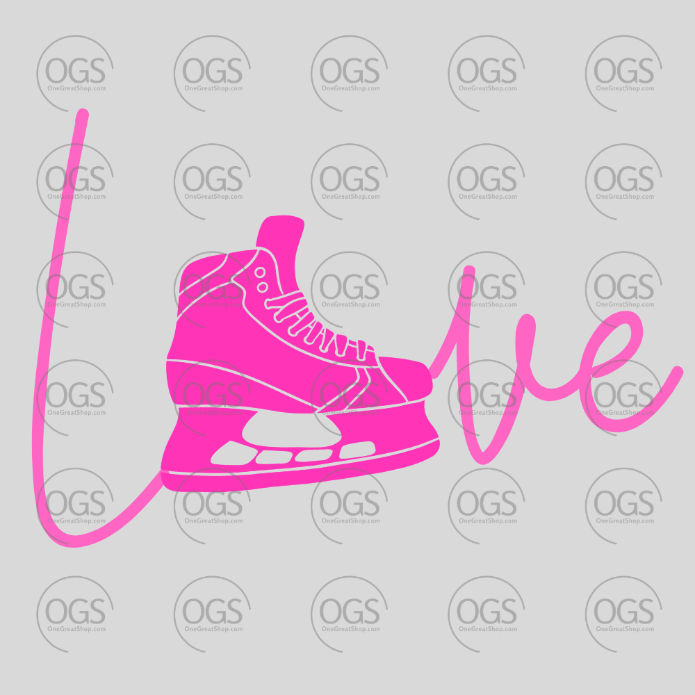 Hockey Design Love Skate in Pink