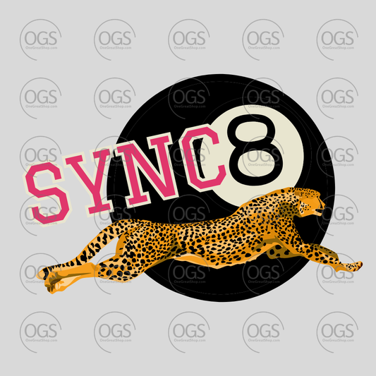 Jogger Sweatpants with SYNCHO 8 Ball Cheetah Design