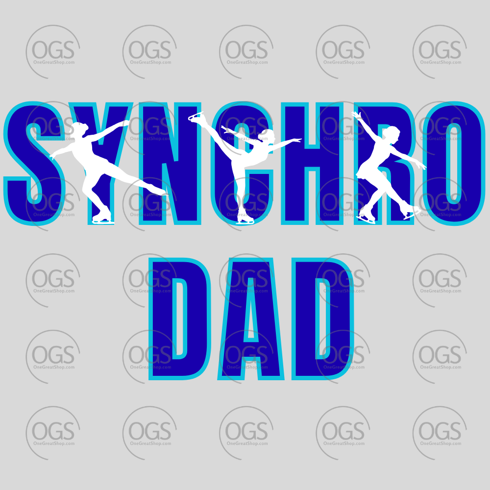 Synchronized Skating Design Synchro Dad in blue with female elements.