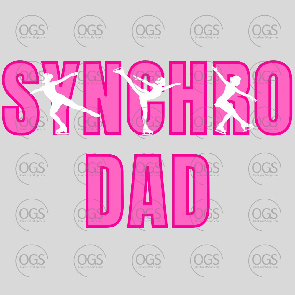 Synchronized Skating Design Synchro Dad with Female Elements in Pink.