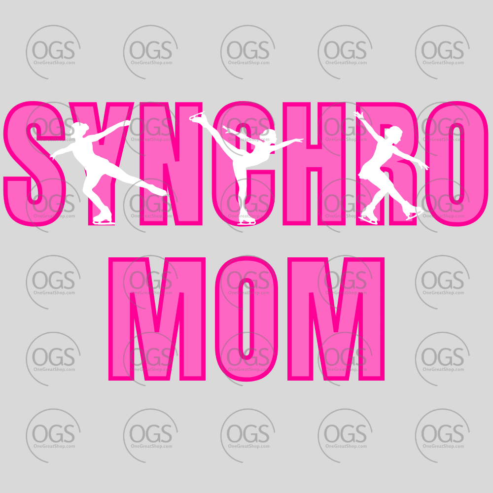 Synchronized Skating Design Synchro Mom with Female Elements in Pink.