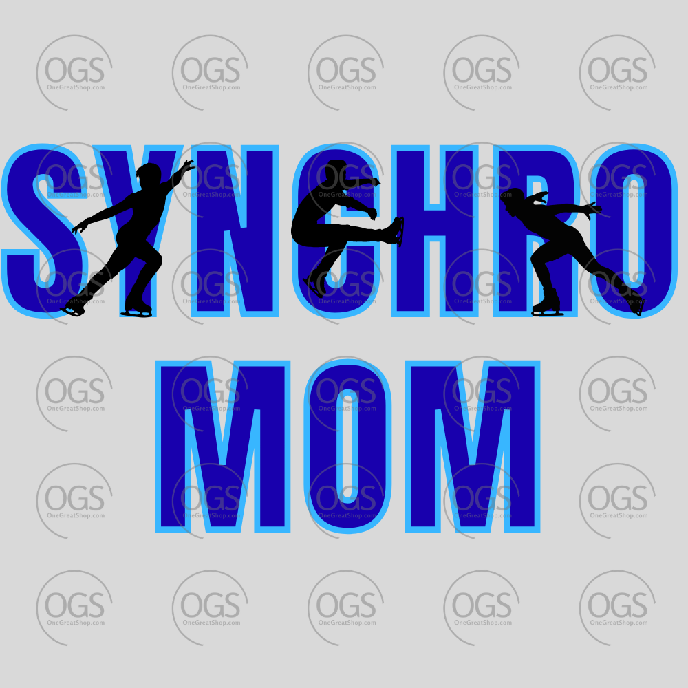 Synchronized Skating Design Synchro Mom in Blue with Male Elements.
