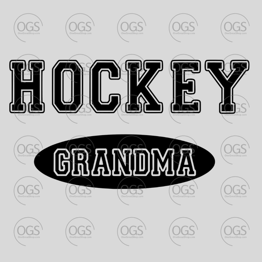 hockey granma in black 