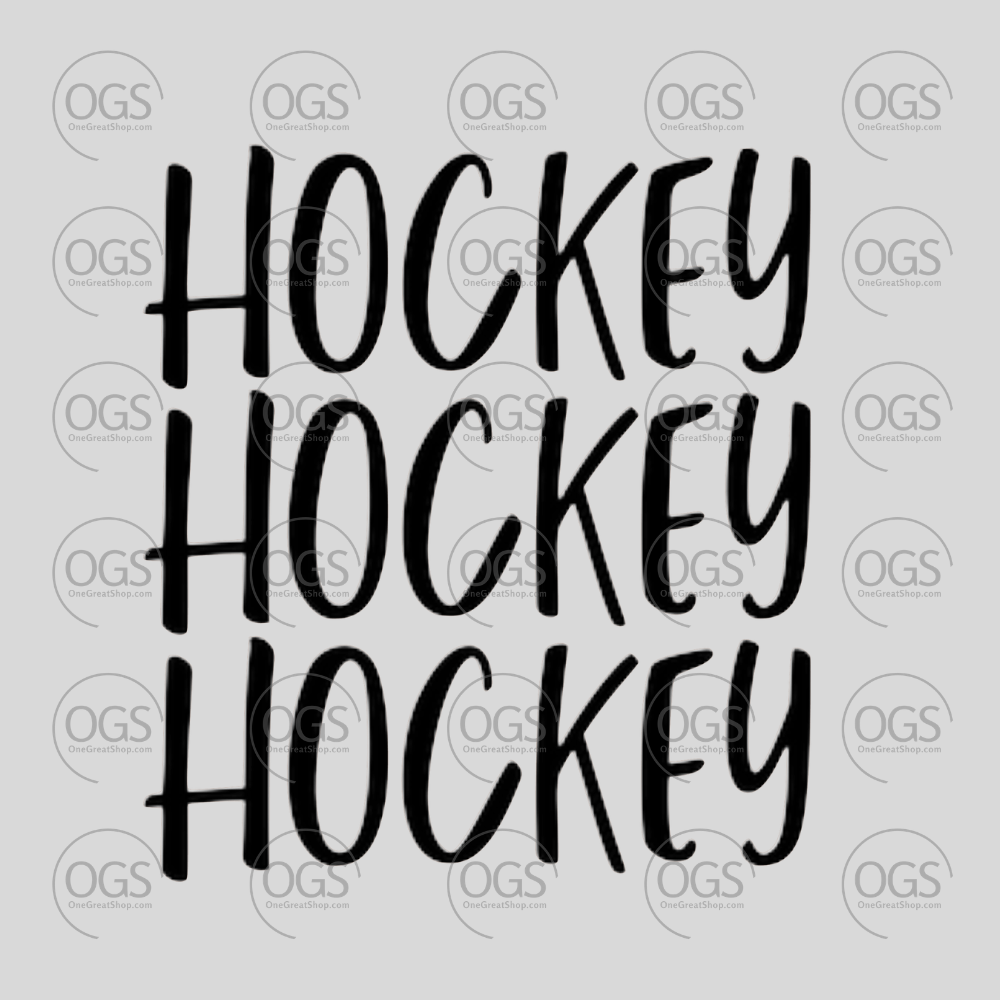 Hockey Design Hockey Repeated 3 Times