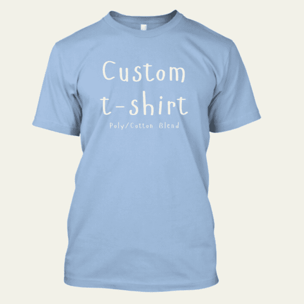 Adult Unisex Custom T-Shirt Poly Cotton Blend