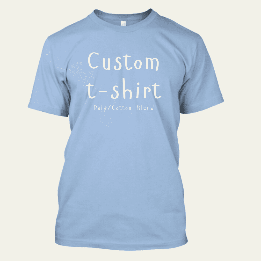 Adult Unisex Custom T-Shirt Poly Cotton Blend