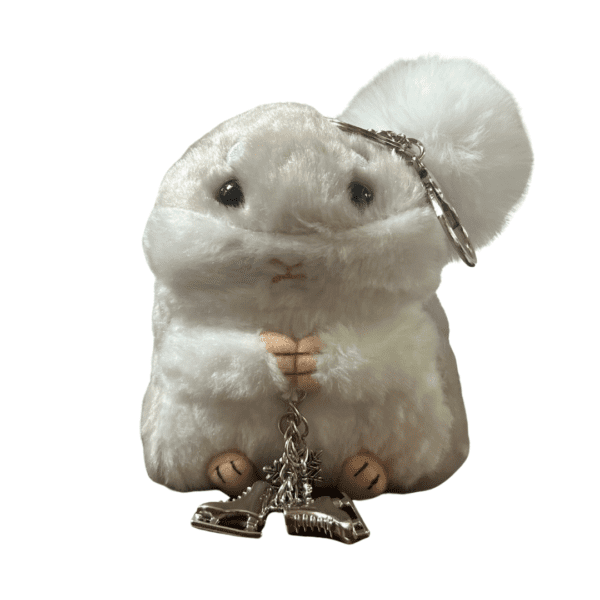 Tan Hamster Backpack Buddy with Figure Skating Charm